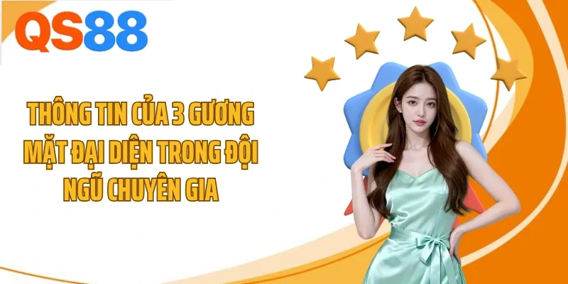 Thông tin của 3 gương mặt đại diện trong đội ngũ chuyên gia